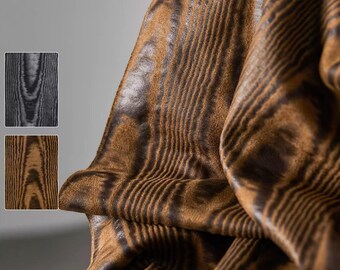 Brown Coffee Fabric, Moiré Fabric, Stretch Fabric, Suede Fabric, Coated Fabric, Leather Fabric, Clothing Fabric, By The Meter, D666-1