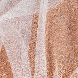 White spiderweb mesh fabric, Hollow mesh fabric, Designer fabric- by the meter- D535