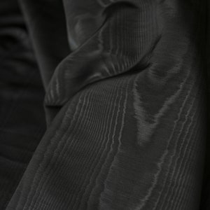 Black Moires fabric, Water ripple fabric, 100% polyester fabric, 3D Striped textured fabric, Evening Dress Fabric, By the meter/yard, Y1