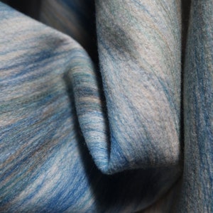 Wool felt designer fabric, Winter Coat Material, Blue green thick fabric, Wool carpet fabric, Blanket fabrics, 63&#39;&#39;wide, by the meter, D65