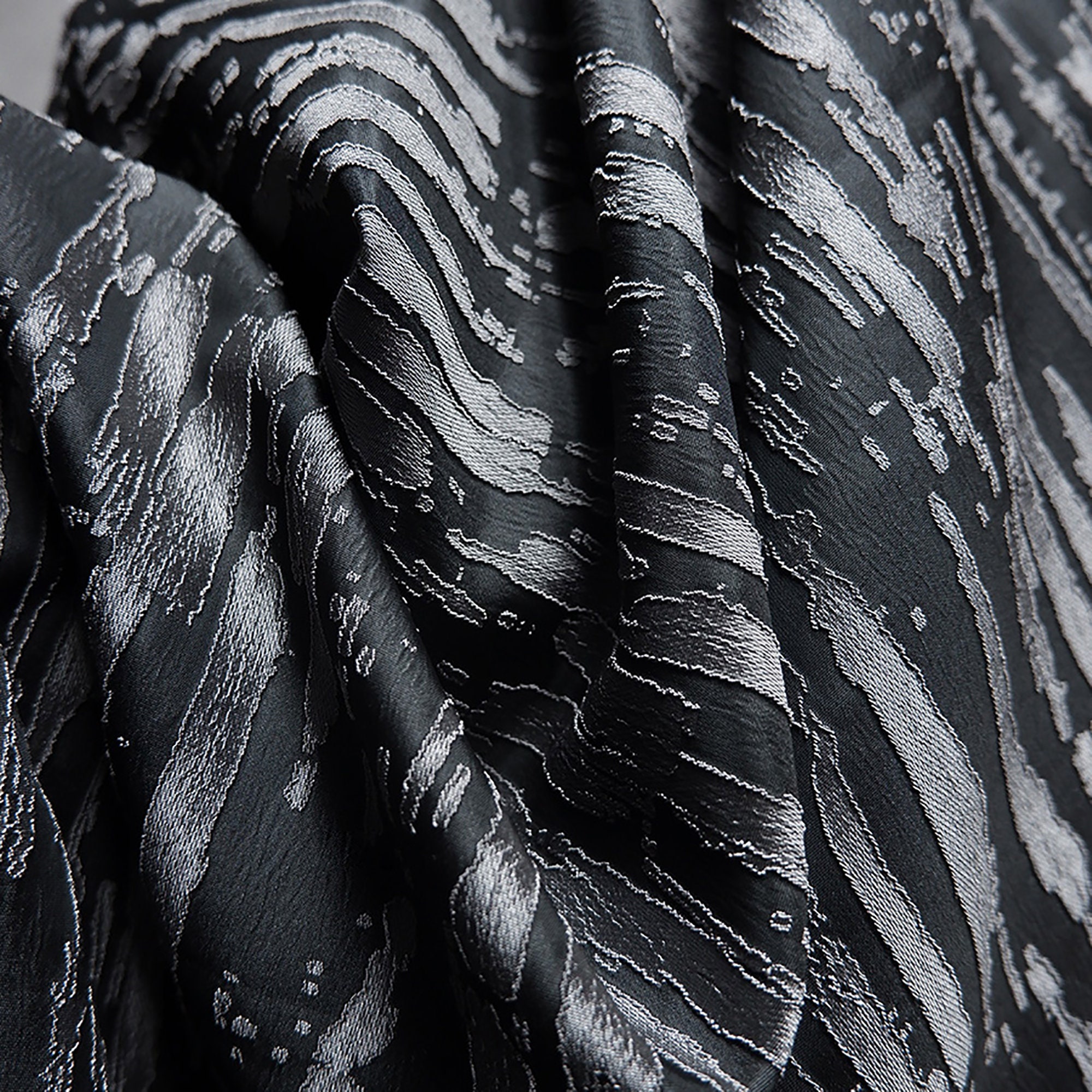 Black Irregular Stripe Fabric 3D Jacquard Fabric Gingham Etsy