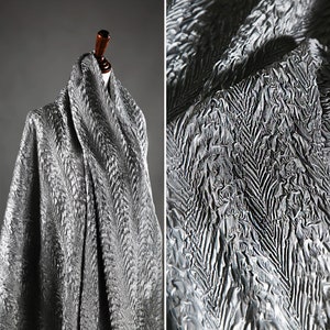 Dragon Scale Fabric 3D Grey Pleated Fabric Texture Fabric Concave and ...