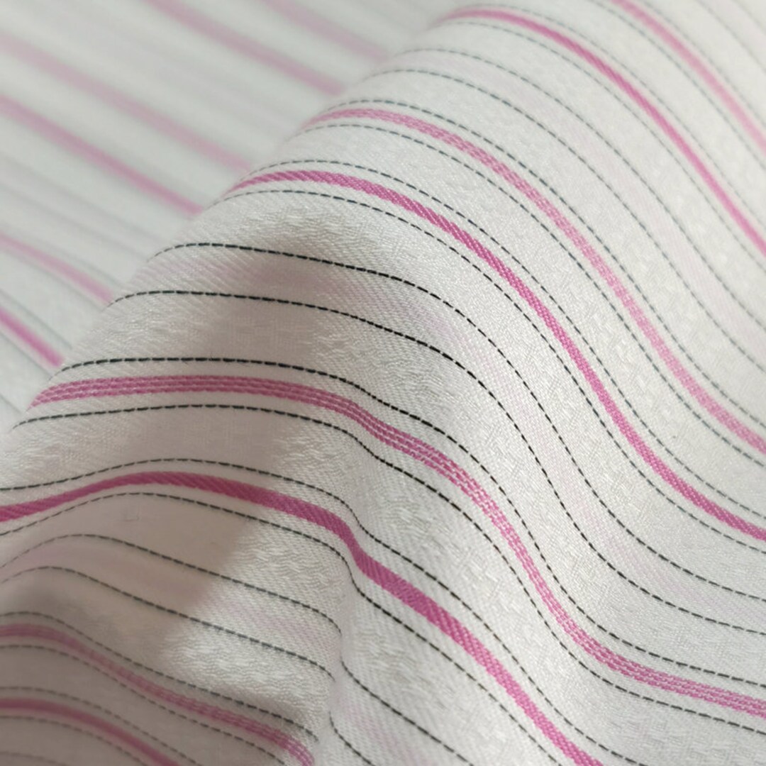 Jacquard Flower Real Silk Fabric Stripe Spun Silk Cotton - Etsy