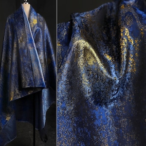 Gradient color fabric, Cracked textured fabric, Gilt jacquard fabric, Blended yarn weaved fabric , Suit dress fabric, by the meter, D627