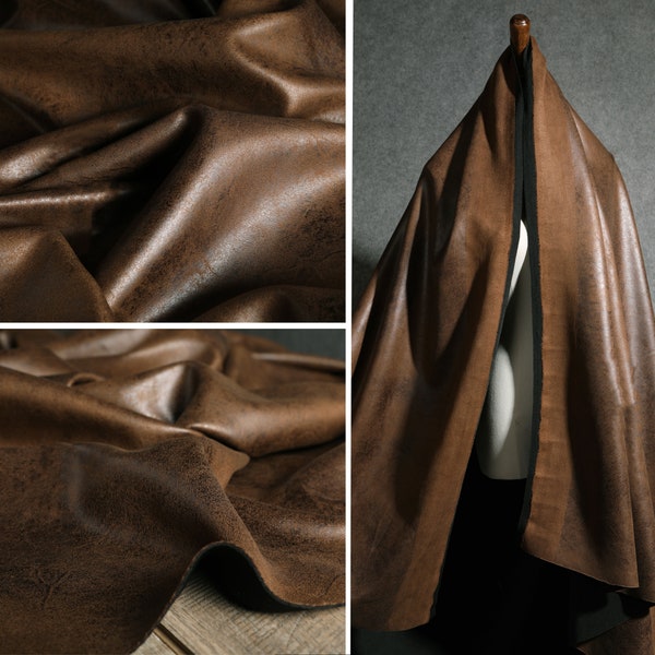 Tissu en cuir- Tissu TPU 0,2 mm- Tissu imperméable à l'eau douce- Sac à dos DIY, Trench Coat Fabric- au mètre- D542