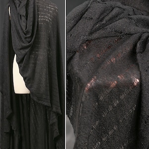 Black Knitted Fabric, Ripped Knit Fabric By The Yard, Soft Knitted Fabric, Popular Fabric, Polyester Cotton Fabric, Designer Fabric, D244