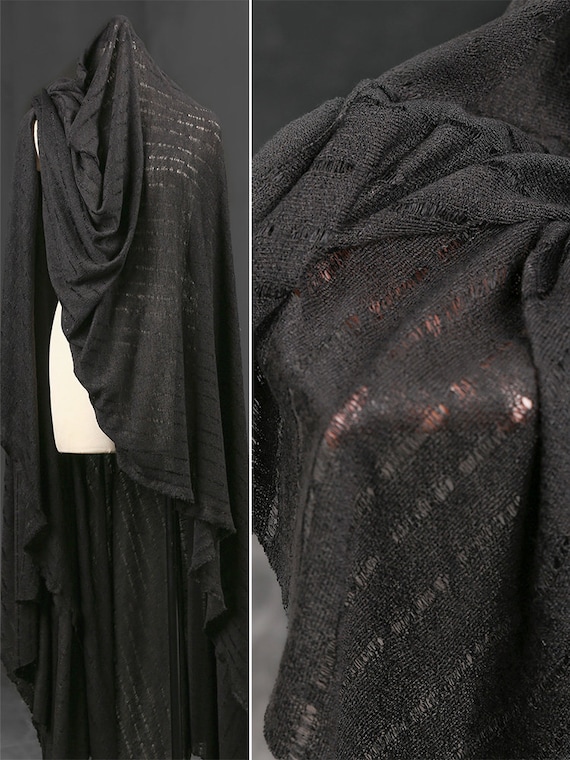 Black Knitted Fabric, Ripped Knit Fabric By The Yard, Soft Knitted Fabric, Popular Fabric, Polyester Cotton Fabric, Designer Fabric, D244