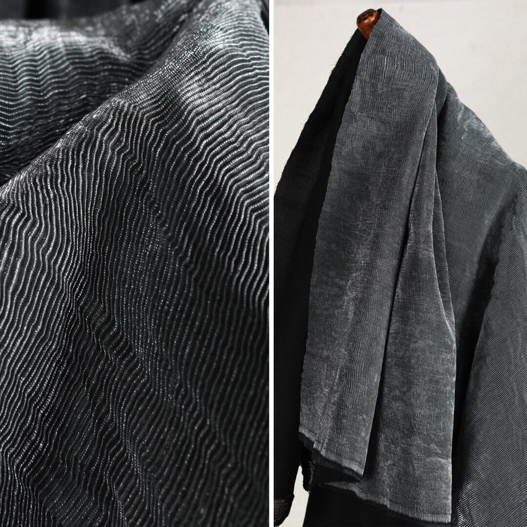 Silver Grey Fabric Fold Fabric Texture Fabric Creative Fabric for