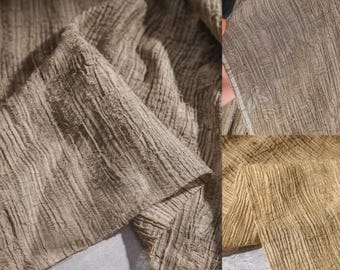 Taupe Jacquard Fabric, Distressed Fabric, Linear Texture Fabric, Tencel Nylon Fabric, Pleated Fabric, Creative Fabric, By The Meter, D720