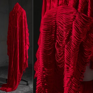 Roter Stretch Strickstoff, 2-Wege-Stretch, 150 cm breit, Designerstoff, fester Spandex, Designerstoff, D215-3