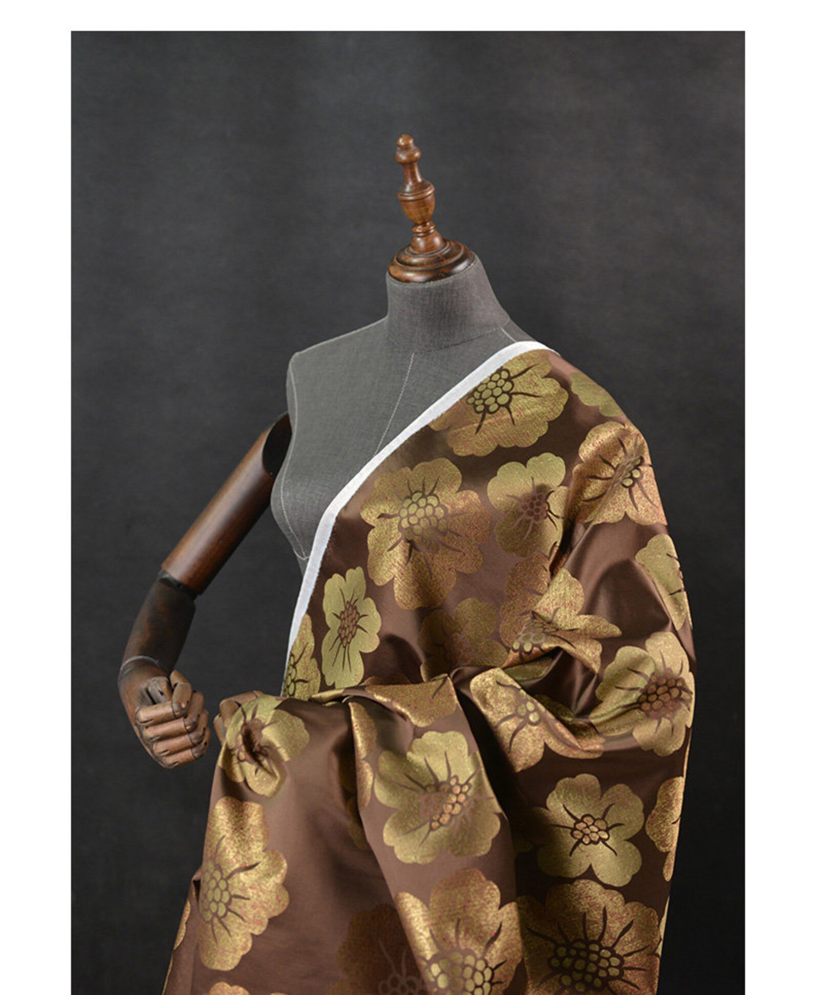 Jacquard silk fabric Mulberry silk fabric Embossed flower Etsy