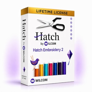 Software de digitalización de bordados Hatch 2 / Licencia de por vida - Descarga instantánea