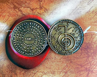 Law of Attraction Coin – I AM Affirmations, Cho Ku Rei Talisman