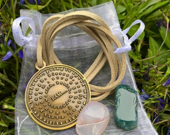 Law of attraction Pendant with balancing crystals