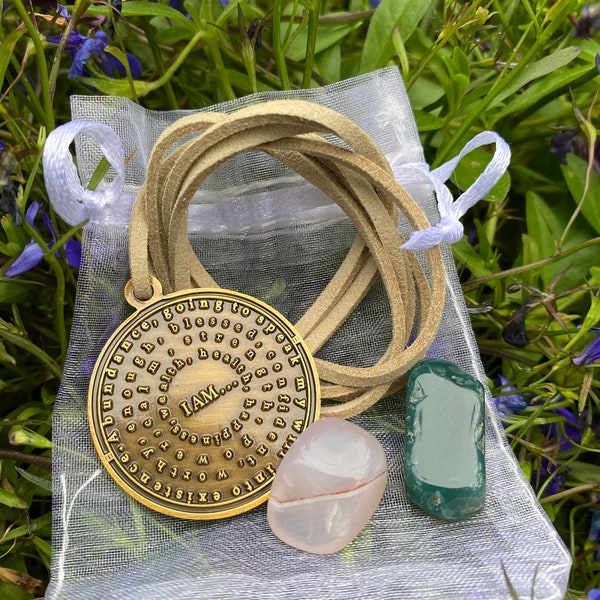 Law of attraction Pendant with balancing crystals