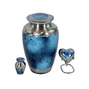 Classic Cremation Urn in Blue