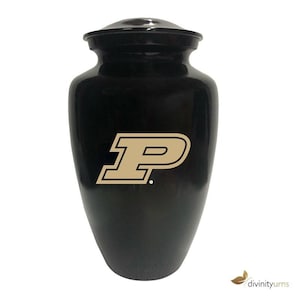 Purdue Football Cremation Urn, Black Adult & Funeral Urn