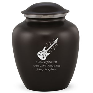 Adult Grace Custom Engraved Guitar Cremation Urn for Your Loved One