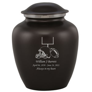 Adult Grace Custom Engraved Football Cremation Urn for Your Loved One