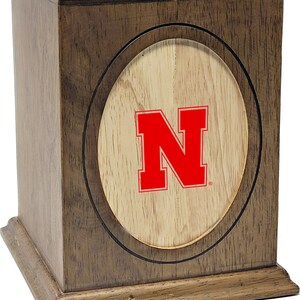 Wooden University of Nebraska Cornhuskers  Memorial Cremation Urn
