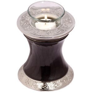Baroque Shadow Black Tealight Cremation Urn