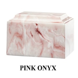 Pink Onyx Cultured Marble Urn