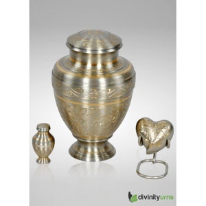 Empire Platinum Brass Cremation Urn