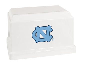 Urna de cremación conmemorativa de mármol de la Universidad de Carolina del Norte de Tar Heels