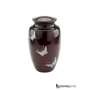 Butterfly Mother of Pearl Cremation Urn