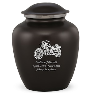 Adult Grace Custom Engraved Motorcycle Cremation Urn for Your Loved One