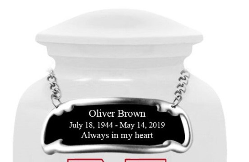 Name Tags With Custom Engraving for Urns 3 Color Options Etsy