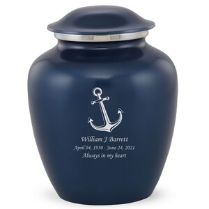 Adult Grace Custom Engraved Anchor Cremation Urn for Your Loved One
