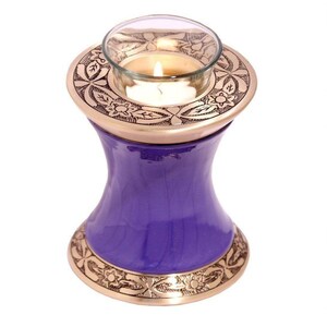 Baroque Purple Tealight Cremation Urn