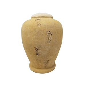 Biodegradable Sand Urn, Beige Footprint