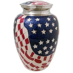 American Flag Military Urn for Human Ashes