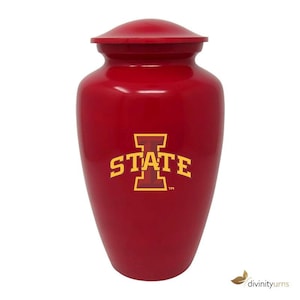 Iowa State Football Cremation Urn, Red Adult & Funeral Urn