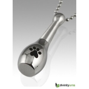 Baseball Bat Pet Cremation Keepsake Pendant