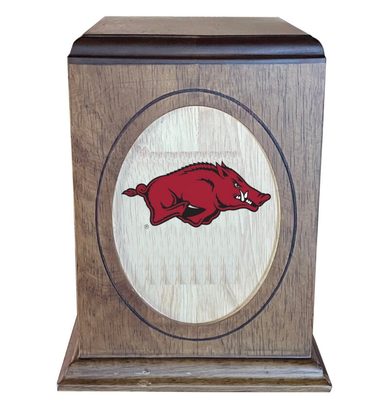Wooden Razorback Wooden University of Arkansas Razorbacks Memorial Cremation Urn - Etsy