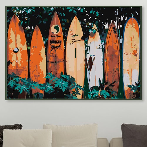 Palm Trees in Oahu Hawaii 3 Paint by Number Kit USA Etsy