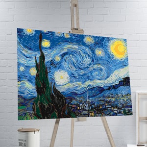 The Starry Night, Vincent Van Gogh, Paint by Number Kit, USA Shipping, DIY Paint by Number Kit Acrylic Painting Home Decoration