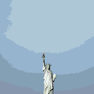 Statue of Liberty, NY-4 Paint by Number Kit, USA Shipping, DIY Paint by Number Kit Acrylic Painting Home Decor