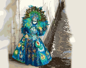 The Carnival of Venice, Paint by Number Kit, VEN-10 Shipping from US, DIY Acrylic Painting Home Decoration, Paint Therapy