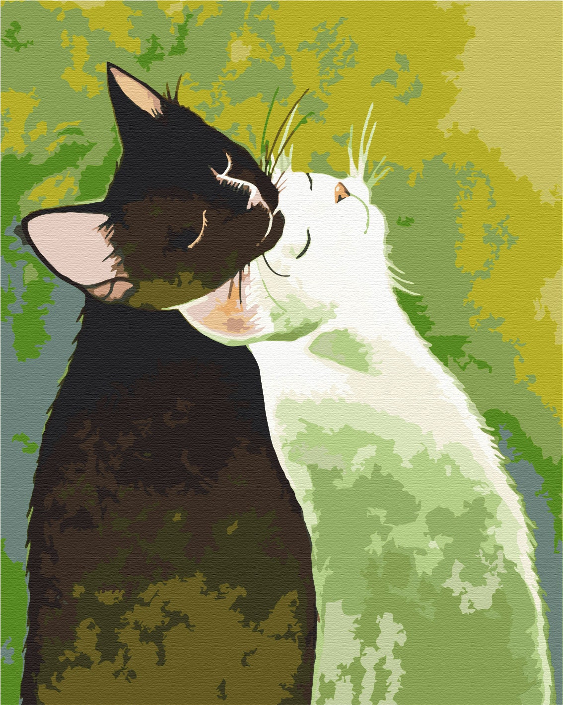 Hang In There Cat Paint By Number Finished Print – Fridgedoor