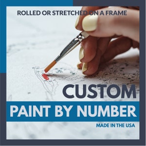 Stretched or Rolled Paint By Number kit. Different Sizes. Shipped within 5 days from Florida. Great gift for someone you love