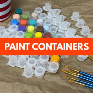 Paint Pot Strips, 3ML, 6 Pot Strips, Empty Paint Pots, Bulk 3ML Paint Pot Strips, Empty Paint Pots, Leak Proof Paint Pots, Paint Containers