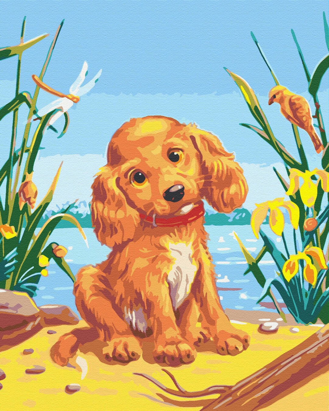 Golden Retriever Paint By Numbers | Just Paint By Number