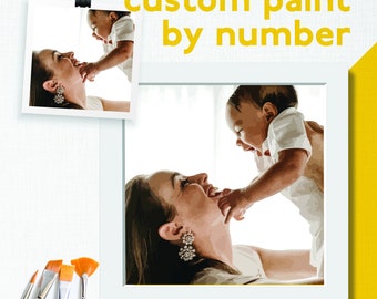 Personalized Paint By Number Kit: Custom Photo Canvas Art