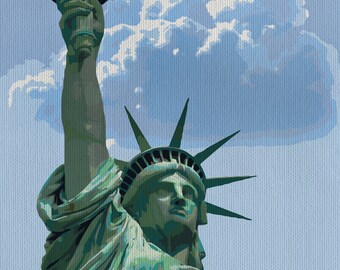 Statue of Liberty, NY-13 Paint by Number Kit, USA Shipping, DIY Paint by Number Kit Acrylic Painting Home Decor