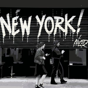 New York Graffiti, NY-7 Paint by Number Kit, USA Shipping, DIY Paint by Number Kit Acrylic Painting Home Decor