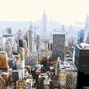 New York View, NY-9 Paint by Number Kit, USA Shipping, DIY Paint by Number Kit Acrylic Painting Home Decor